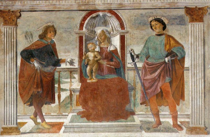 GHIRLANDAIO, Domenico Madonna and Child with St Sebastian and St Julianb ghj